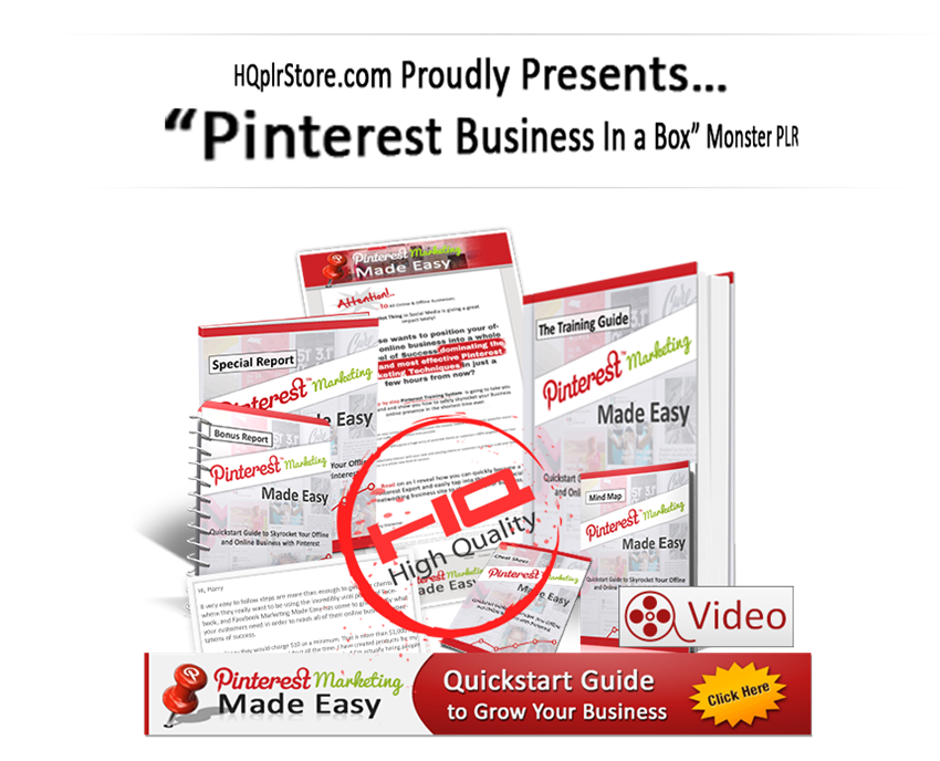 Pinterest business in a boxs